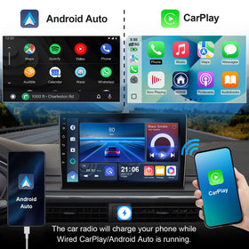 AUMUME 9-inch IPS touchscreen offers crisp visuals and easy tapping while driving