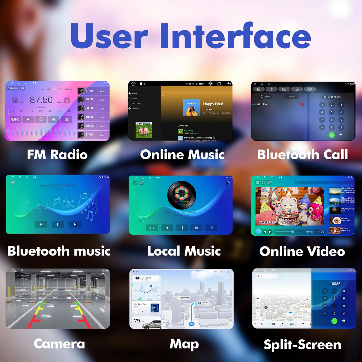 AUMUME PIP and split-screen multitasking for passengers' entertainment