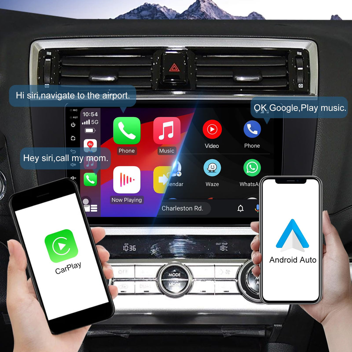 AUMUME wireless CarPlay/Android Auto setup for hands-free connectivity