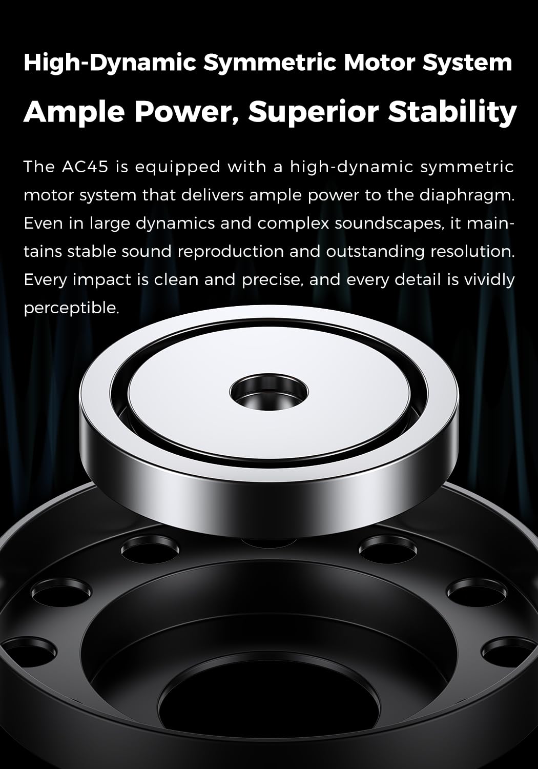Aune AC45 open-back design enabling airy soundstage and natural imaging.