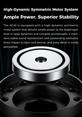Aune AC45 open-back design enabling airy soundstage and natural imaging.