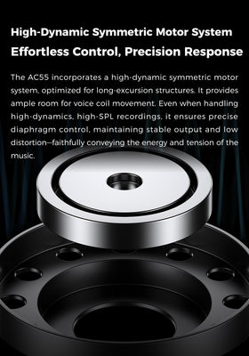 Aune AC55 open-back design offers transparent imaging and a grand soundstage.