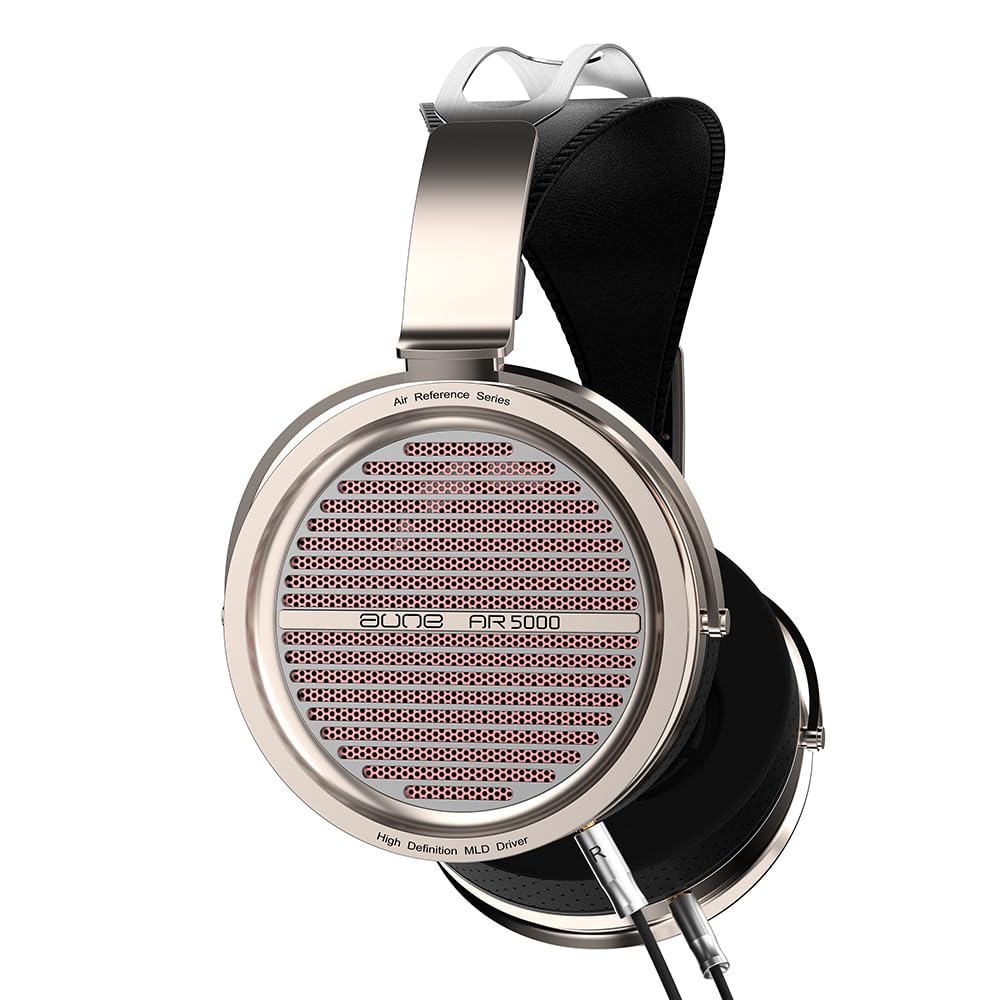 Aune AR5000 headphones side view showing slim headband for comfortable wear.