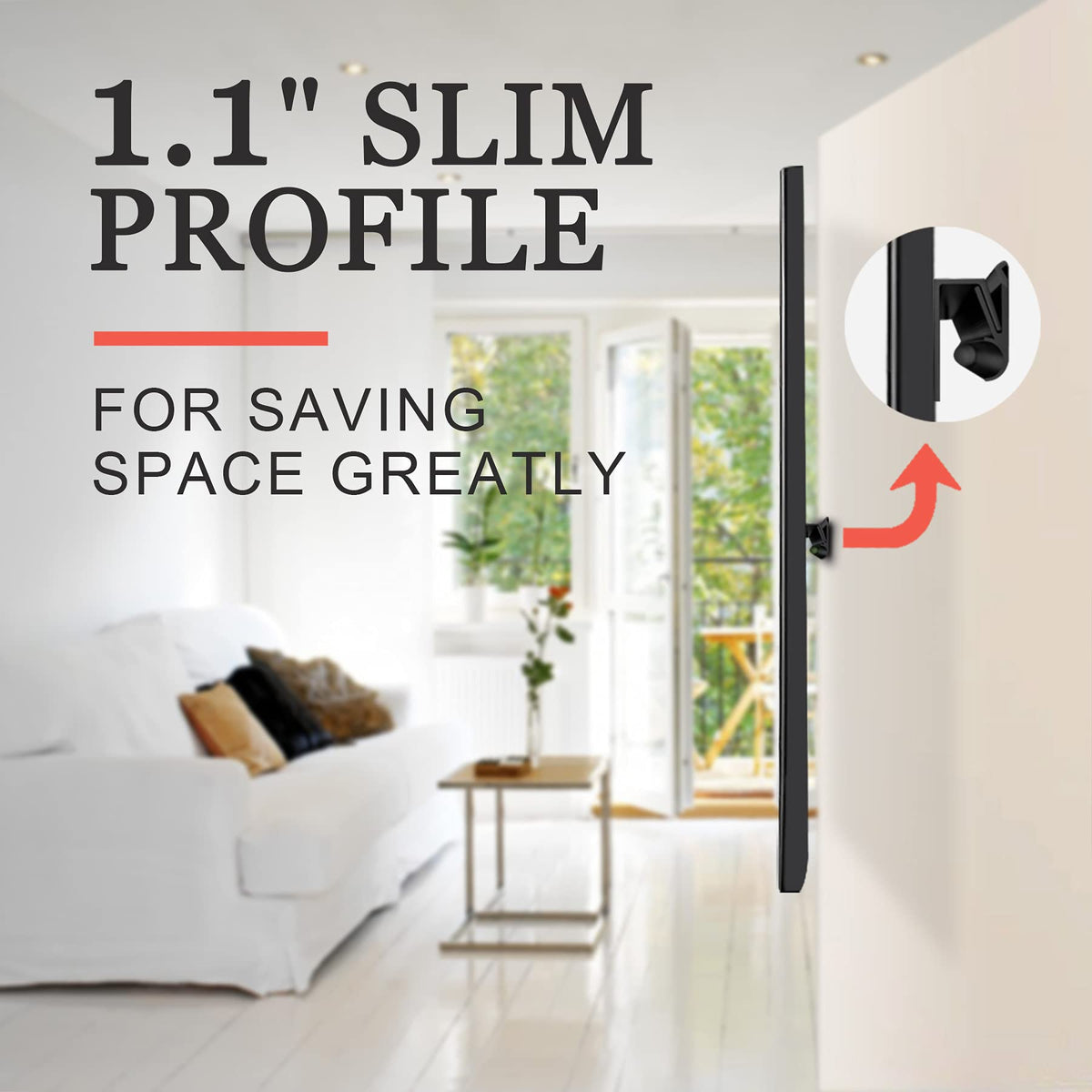 Graphic guide demonstrates drill-free installation with included hardware