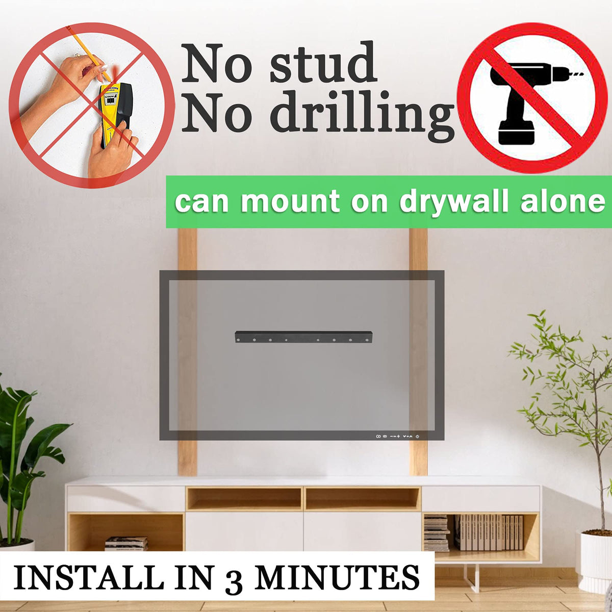 Auoace wall mount supports TVs from 13 to 55 inches using VESA 100x100 to 400x400
