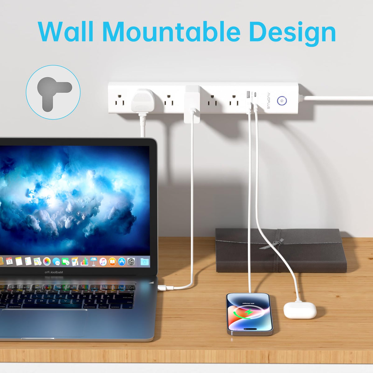AUOPLUS 2100 Joules surge protection guards electronics from spikes