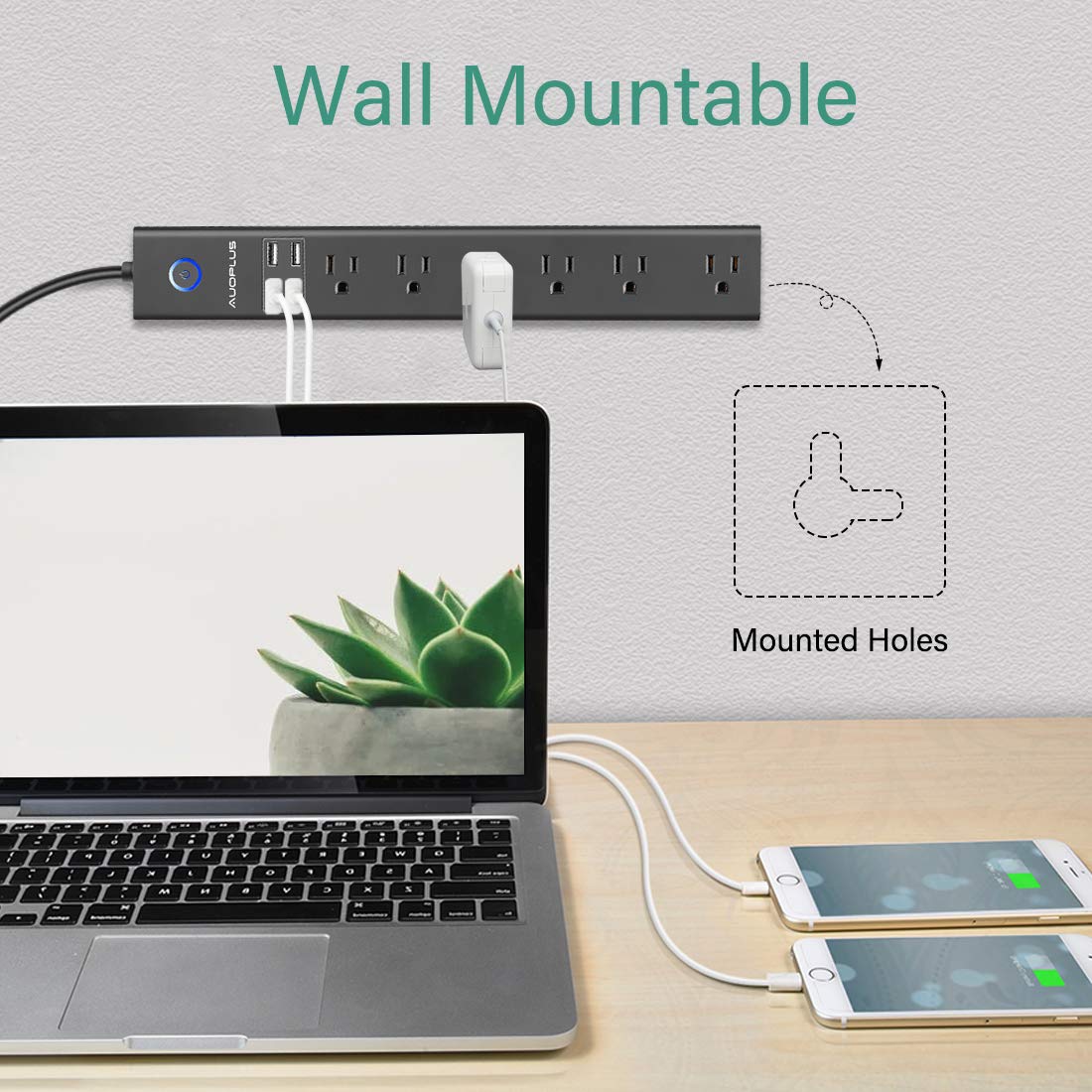 AUOPLUS illuminated switch shows protection status and prevents overloading