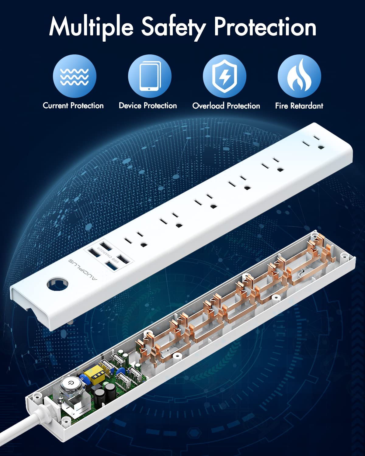 AUOPLUS wall-mount-ready design offers flexible placement options.