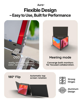 Single USB-C connection keeps setup simple on modern laptops