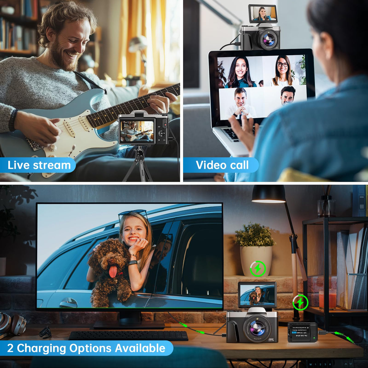 AUREAPIX 4K camera 64MP auto-focus capture for crisp detail.