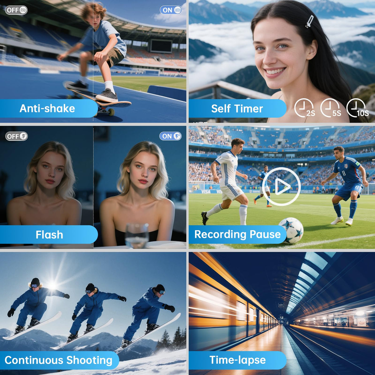 AUREAPIX dual charging options for long-shoot sessions on the go.