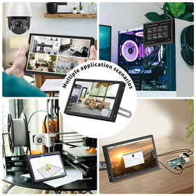 Aurevita monitor connected to CCTV camera illustrating CVBS BNC monitoring convenience