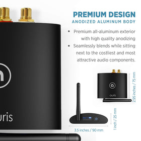 Auris Blume HD 384kHz 32-bit upsampling emphasis for audiophile-grade sound.