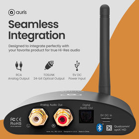 Auris Blume HD close-up with LDAC and aptX chips hints strong codec support.