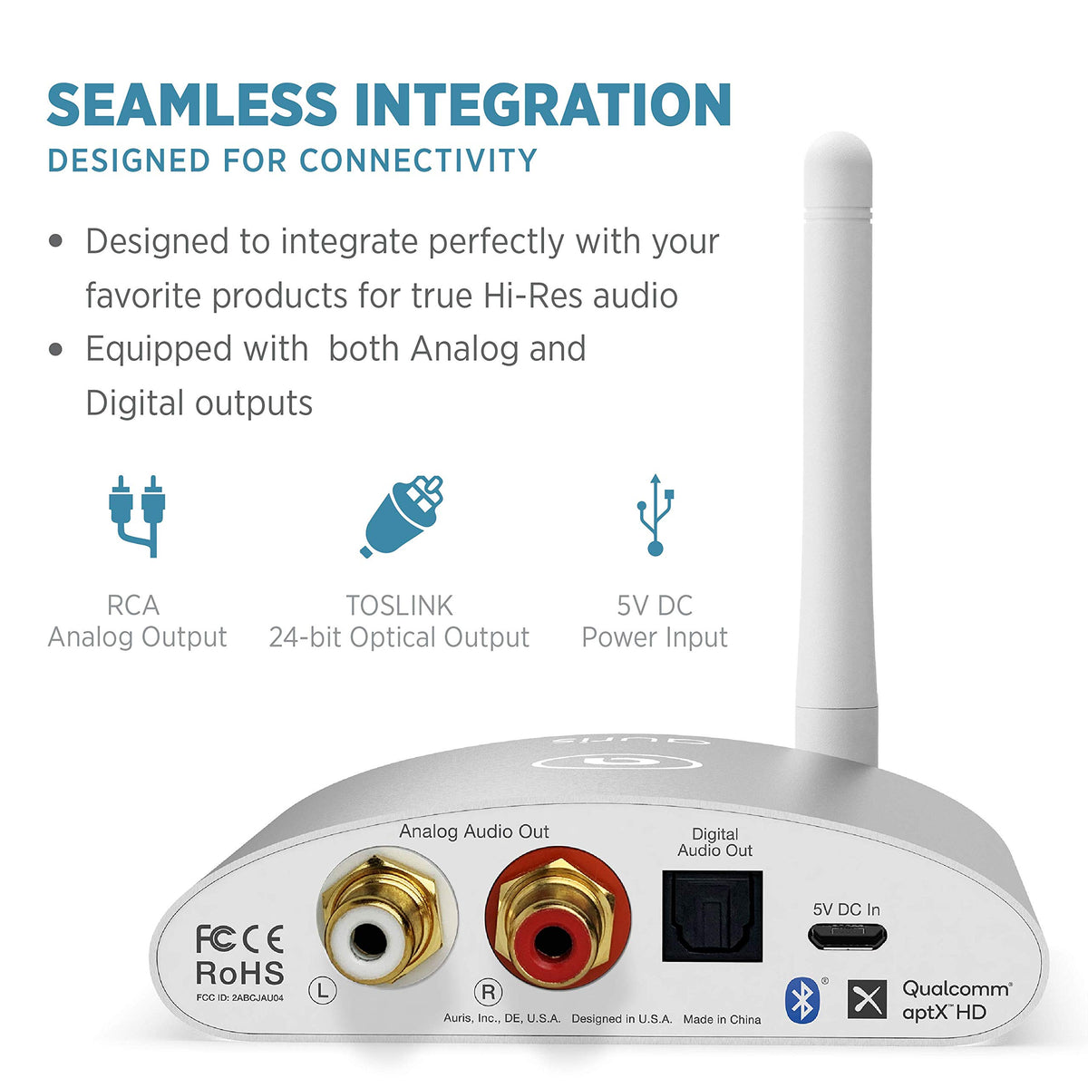 Auris Blume HD smartphone streaming to hi-fi system