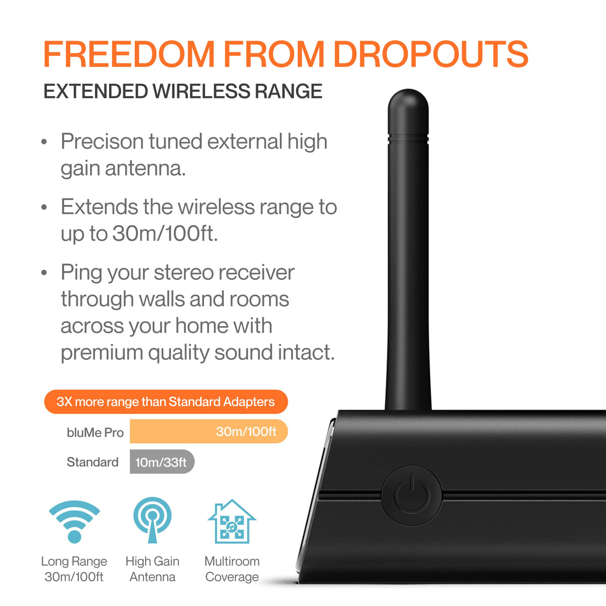 Auris Blume Pro digital optical output for clean digital audio delivery.