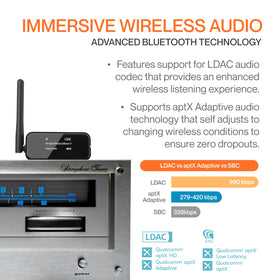 Auris Blume Pro supports LDAC for high‑resolution wireless listening.