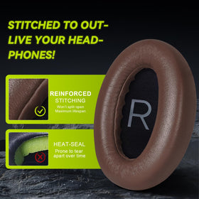 Aurivor Bose NC700 earpads double-stitched for lasting durability.