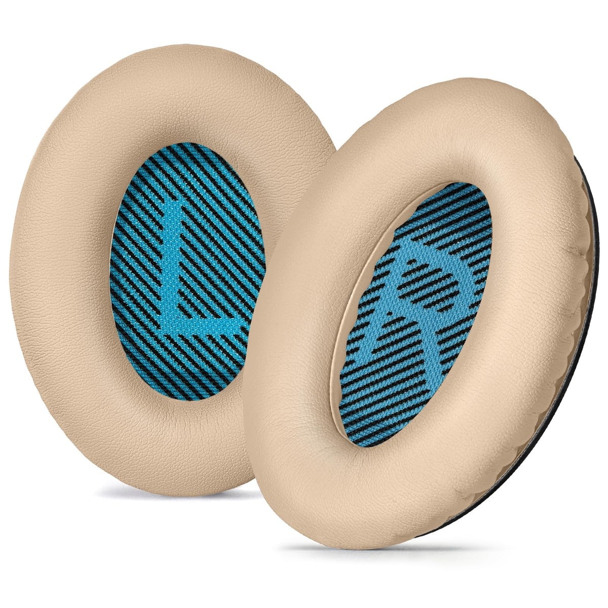 Aurivor Bose QC earpad closeup with protein leather for soft, skin-friendly comfort