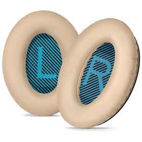 Aurivor Bose QC earpad closeup with protein leather for soft, skin-friendly comfort