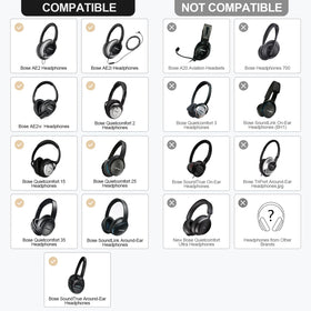 Aurivor Bose QuietComfort 35 II earpads white provide plush padding for longer listening sessions.