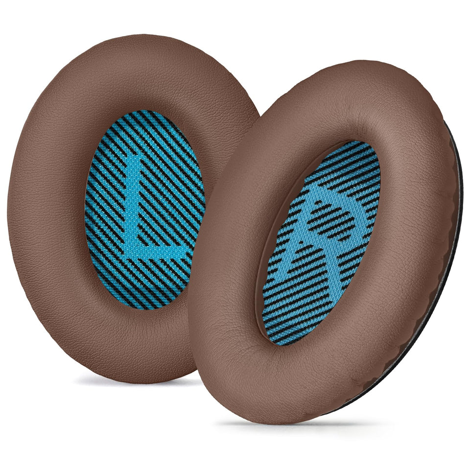 Aurivor brown ear pads for QC35 II deliver comfortable listening.