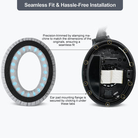 Easy installation of Aurivor ear pads with no tools required