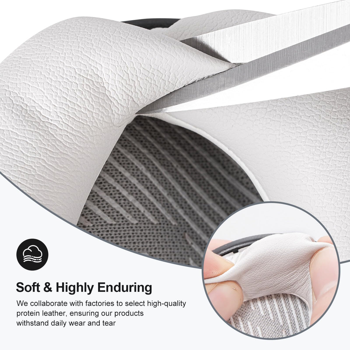 Aurivor protein-leather earpads white offer ultra-soft, skin-friendly comfort.