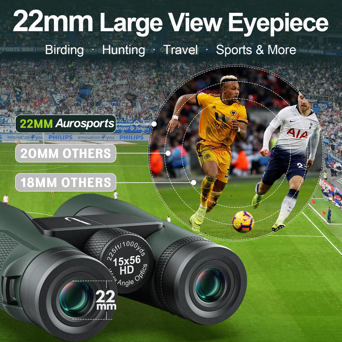 Aurosports focus wheel closeup highlighting precise adjustments for crisp vision.