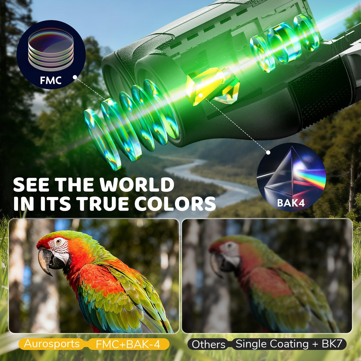 Aurosports bird guide opened to colorful pages aiding species identification