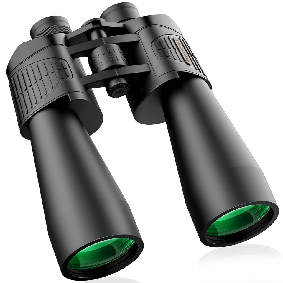Aurosports front view showing binoculars and included carry bag for travel convenience