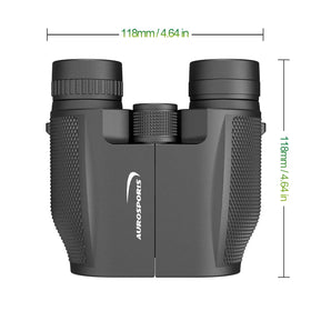 Aurosports label and BAK4 prism illustration highlighting high-resolution optics