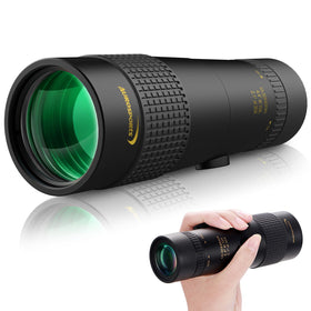 Aurosports monocular front view showing lens and compact design benefit bright imaging