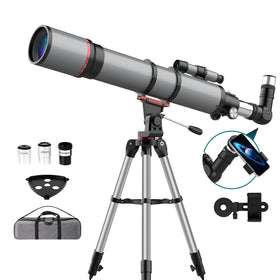 Aurosports telescope with 90mm aperture for bright celestial views ideal for beginners