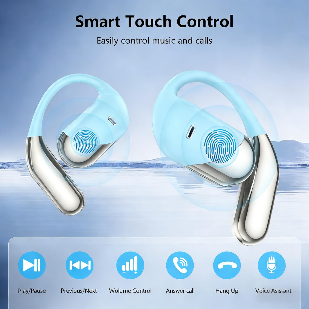 Aurotlu crystal-clear calls with open-ear design for unobstructed conversations.