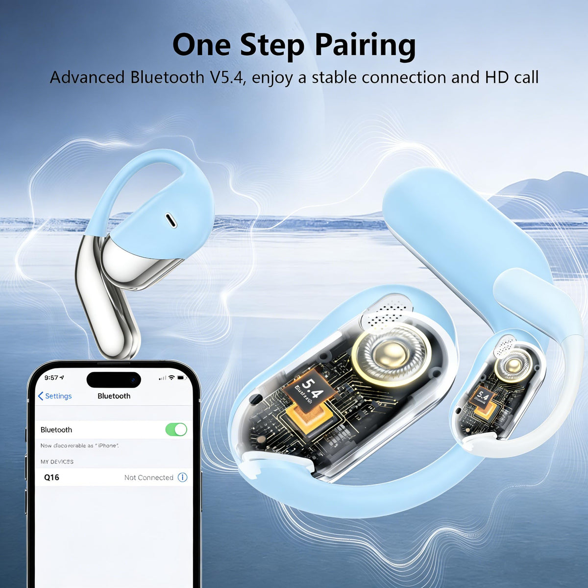 Aurotlu ear-hook clip keeps the buds secure during high-intensity training.
