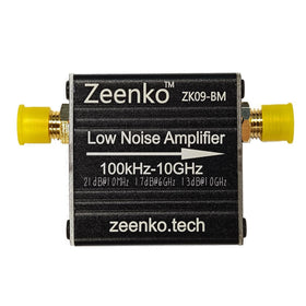 AURSINC ZK09-BM front view showing compact amplifier housing and ports for portable use