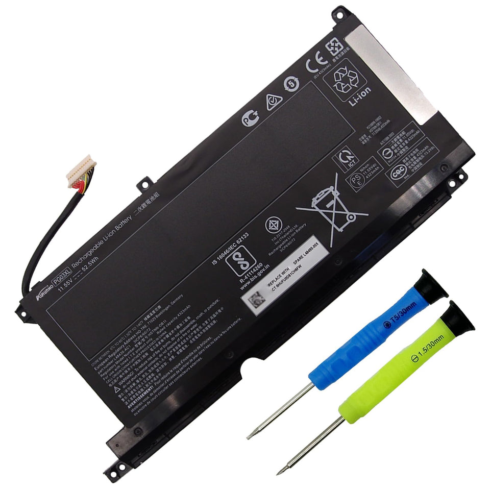 AURUNHO PG03XL front view showing battery shape and ports for easy replacement
