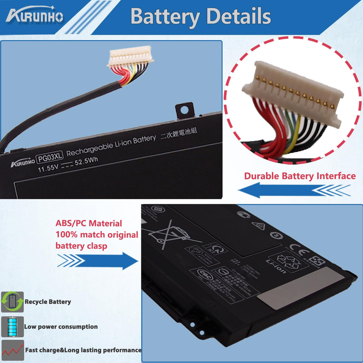 AURUNHO PG03XL side profile highlighting slim form for correct laptop fit