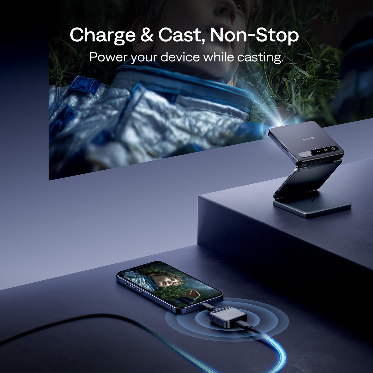 Aurzen compact dongle design fitting USB-C port neatly