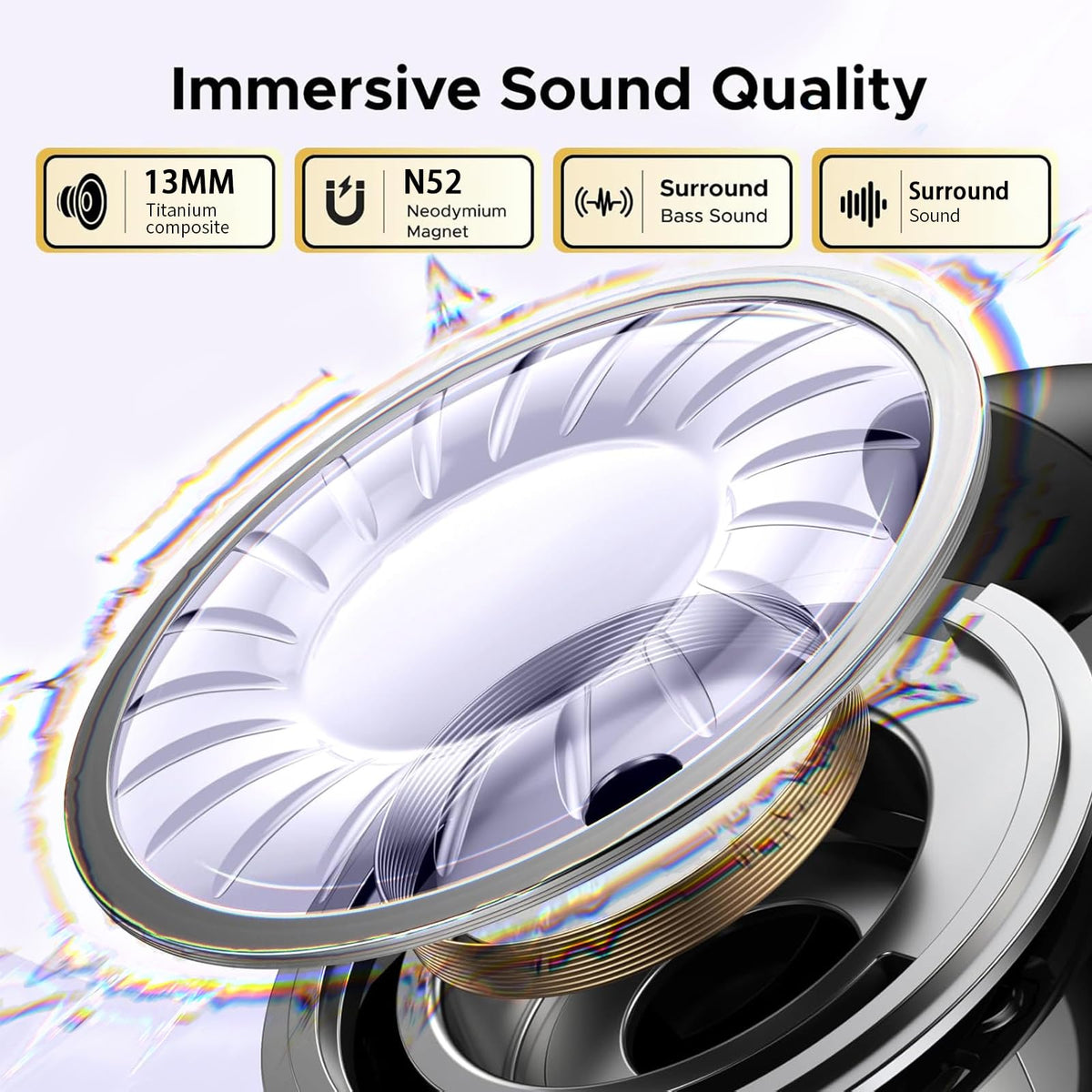 Ausbilew Pro 3 underside showing heart‑rate sensor, enabling on‑ear biometric monitoring