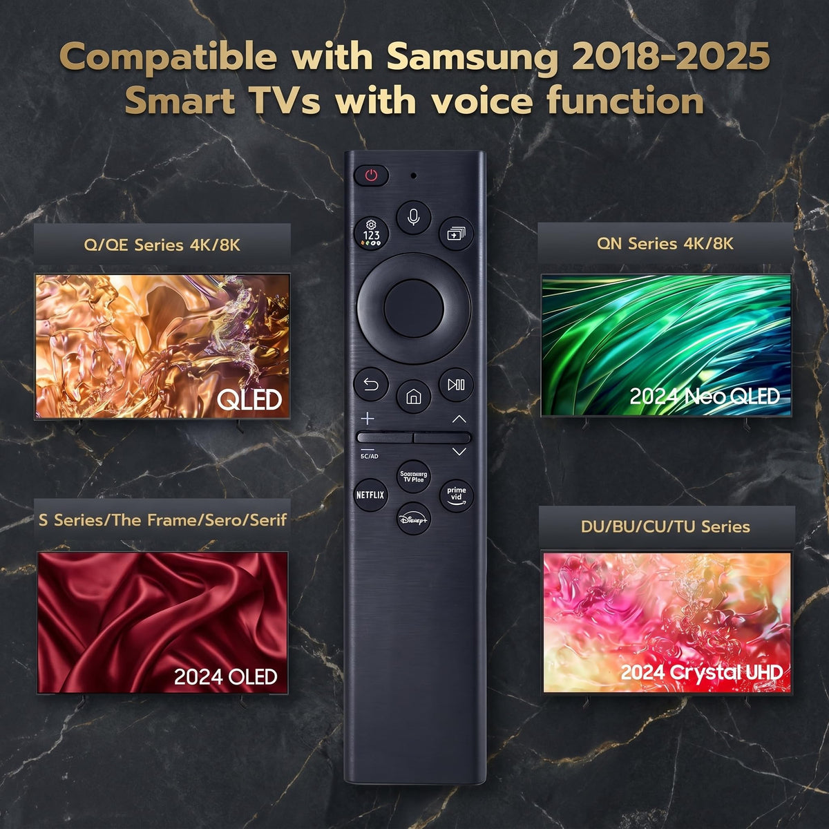 AUSOTUSO remote with Netflix button for quick streaming on Samsung TVs.