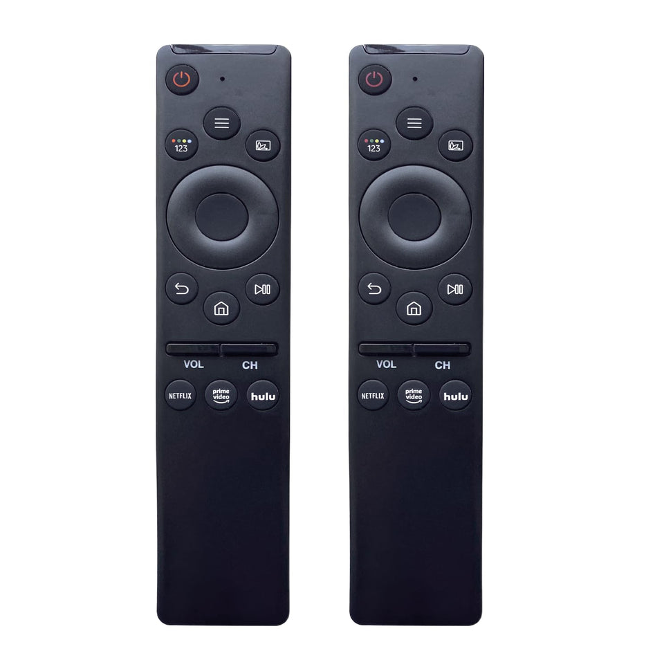 AUSOTUSO Pack-2 remote front view for Samsung TV, easy setup.