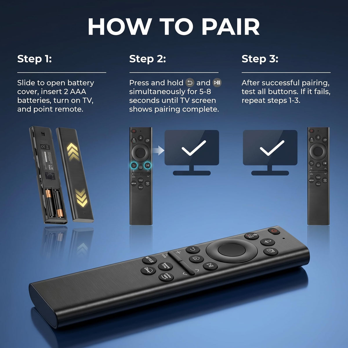 AUSOTUSO voice-control remote for hands-free content search.