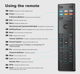 AUSOTUSO Vizio remote side-profile highlight durable ABS material and built-in comfort.