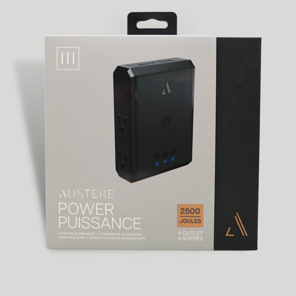AUSTERE Austere III SmartFit outlets support multiple devices with secure connections.