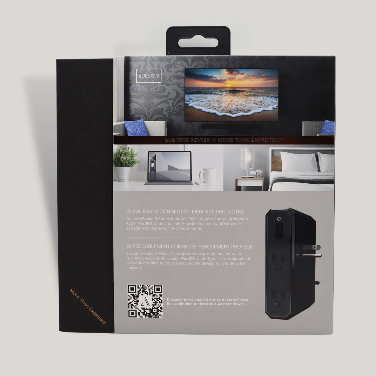 AUSTERE Austere III wall-mount design saving space and organizing cables.