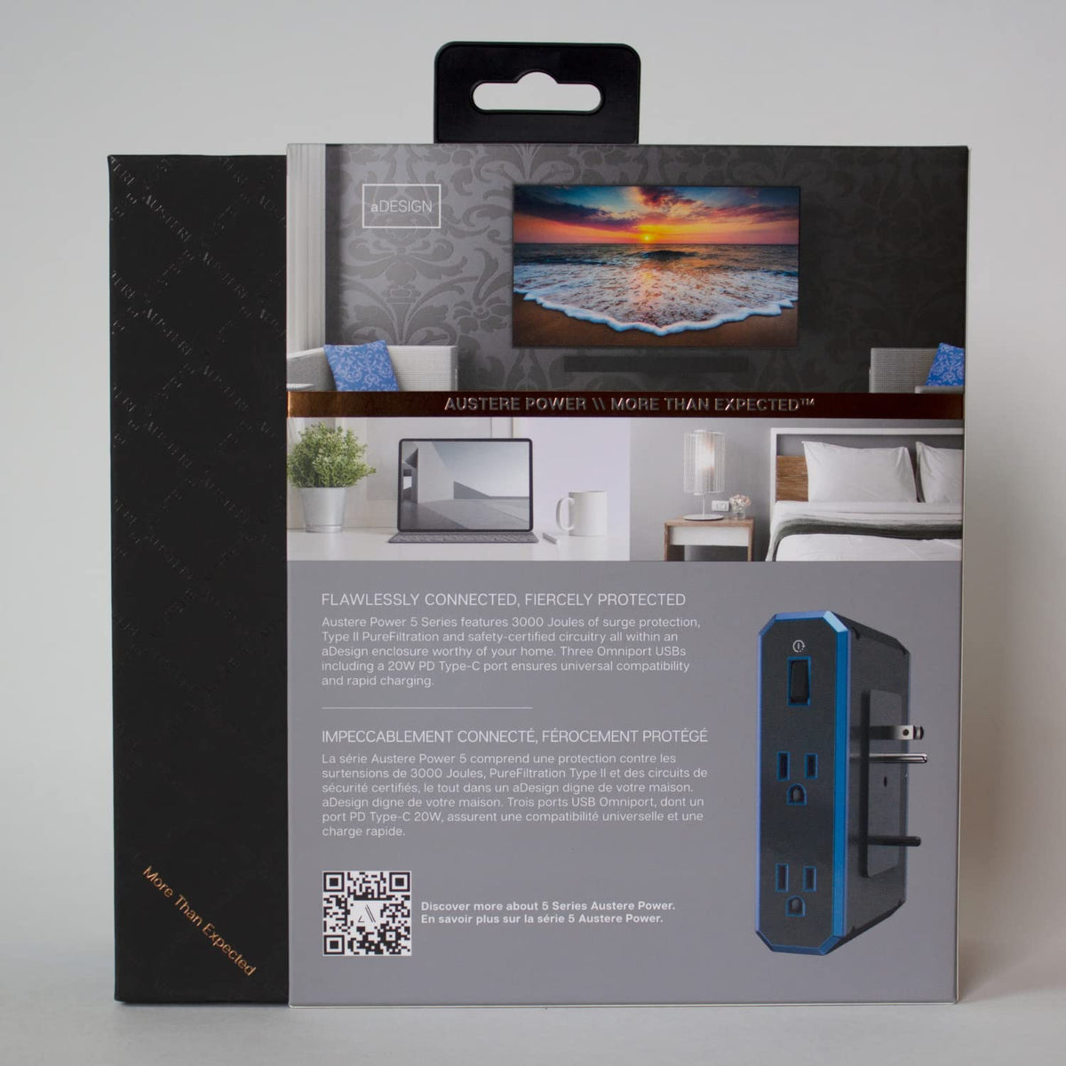 Austere V Series compact wall design saves outlet space