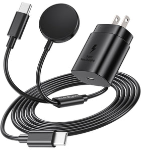 Autallgee 2-in-1 watch charger with magnet for precise Galaxy Watch placement