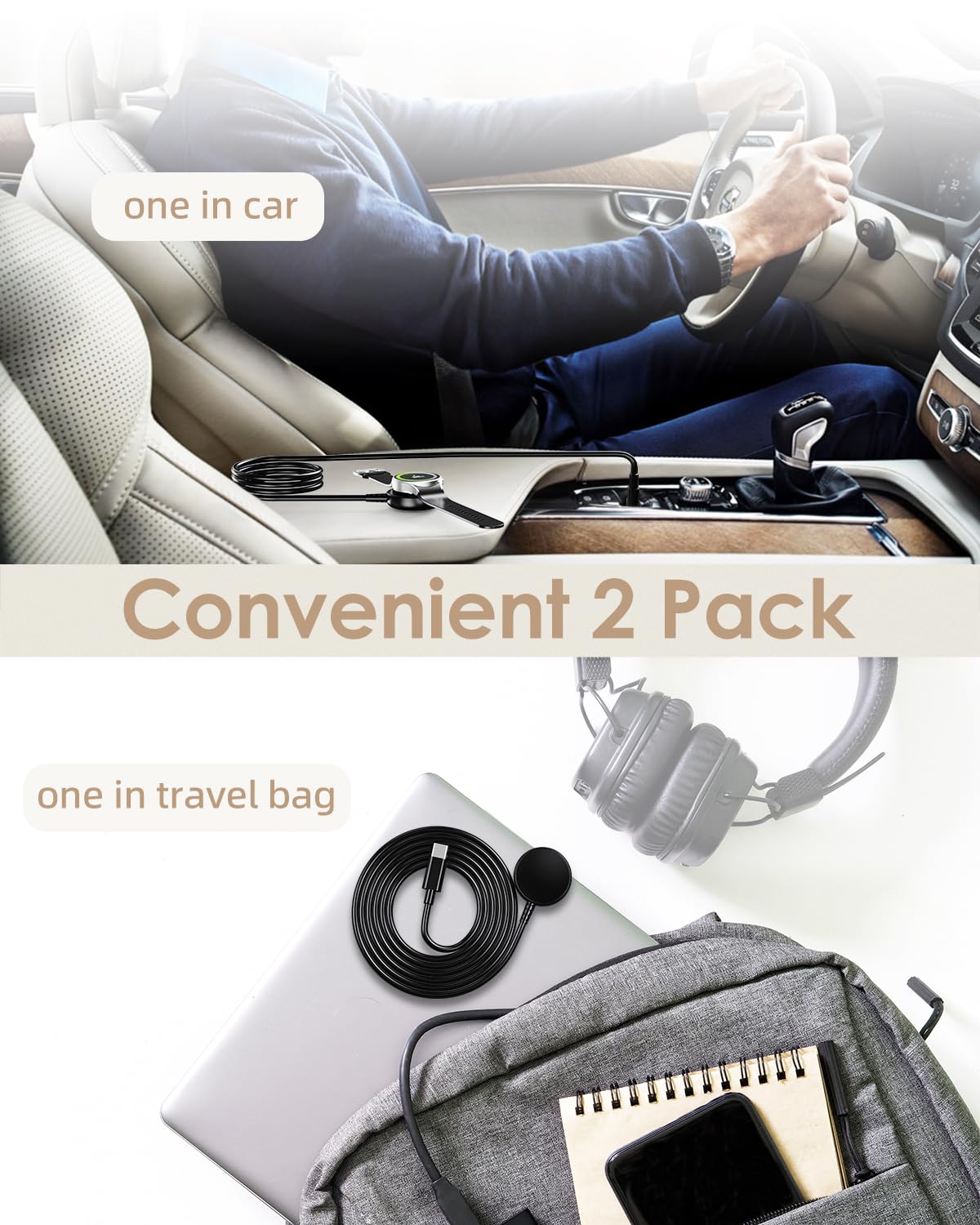 Autallgee 3.3ft USB-C cable length provides flexible positioning.